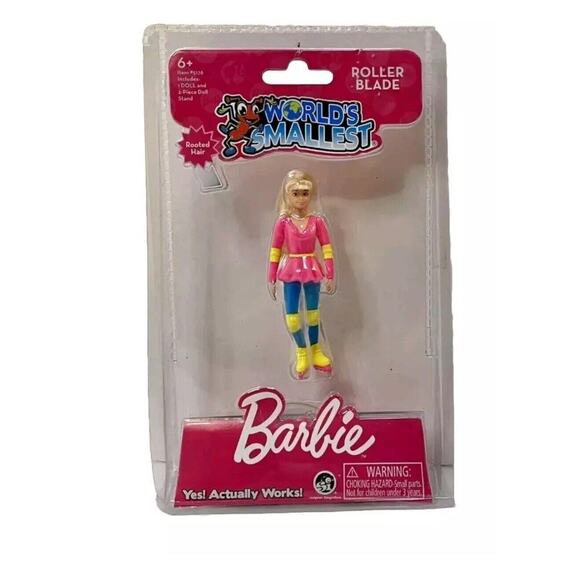 Worlds Smallest Posable Barbie Roller Blade #5176 New In Packaging! - Picture 1 of 3